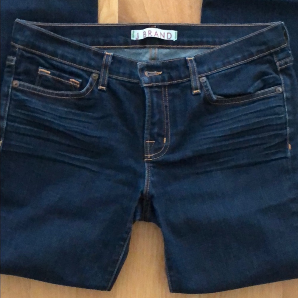 j brand blue jeans. “The cigarette leg”